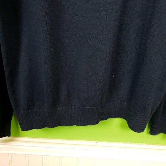 Banana Republic Men's Cotton Cashmere Argyle Pullover Quarter Zip Sweater Medium - Picture 2 of 7